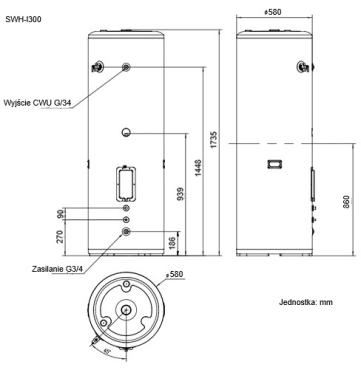 Wymiary jednostki wewnętrznej